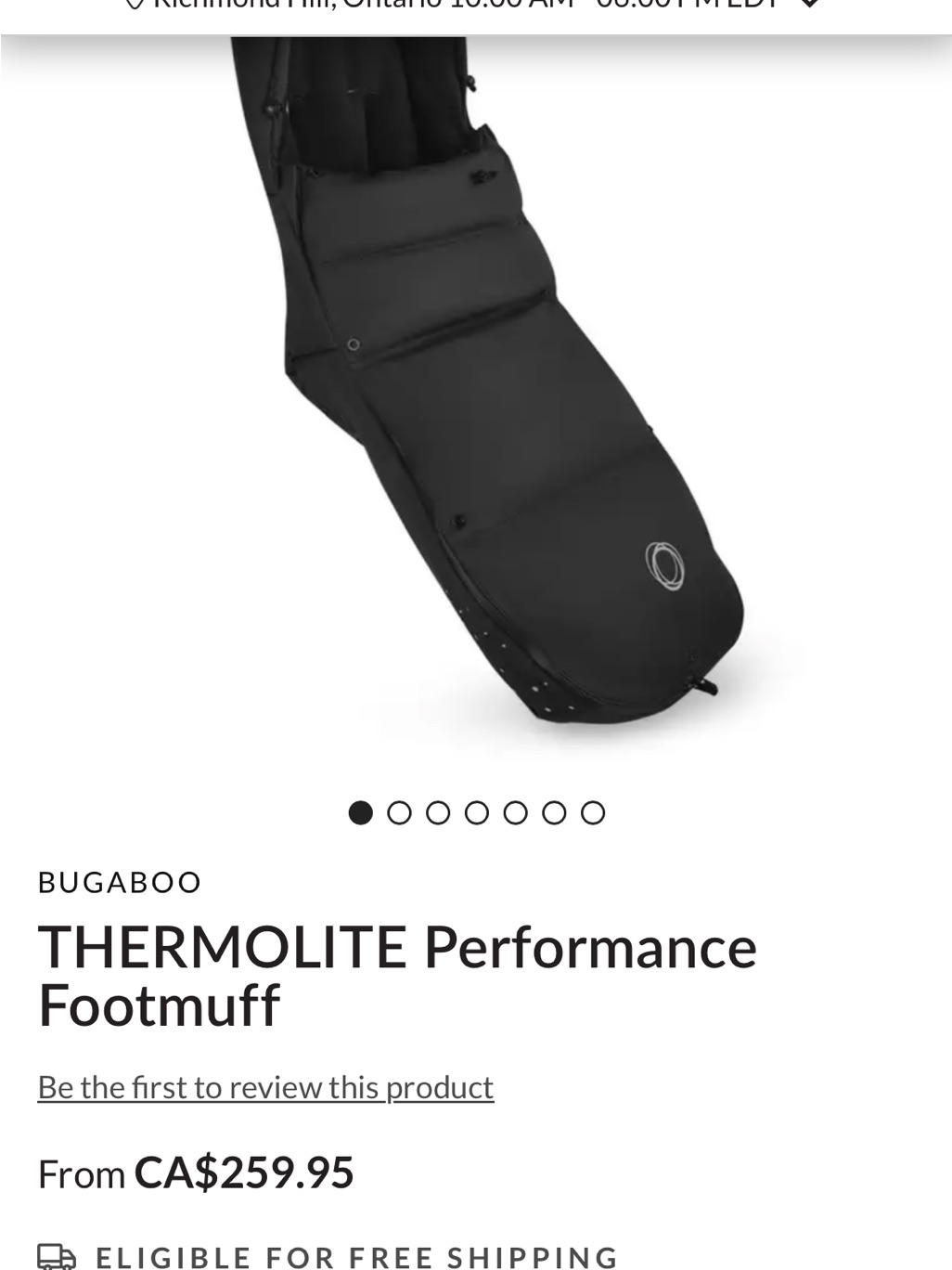 Bugaboo Thermolite Performance Footmuff - Black